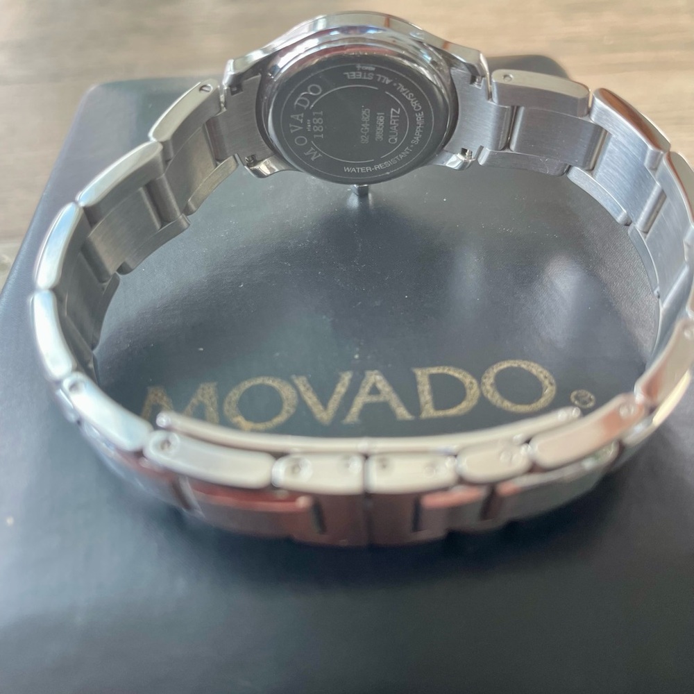 Movado Watch Box with White Interior - Picture 2 of 4